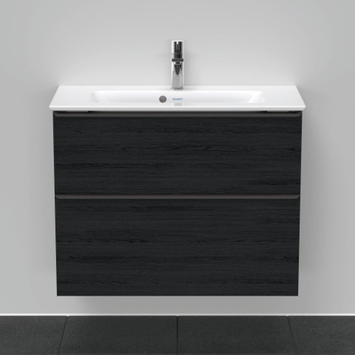 Duravit D-neo Meuble sous vasque 81x37.2x62.5cm 2 tiroirs Chêne noir mat