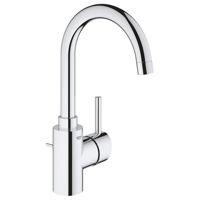 Grohe Concetto Wastafelkraan - L-Size - met afvoerplug - hoge draaibare uitloop - chroom