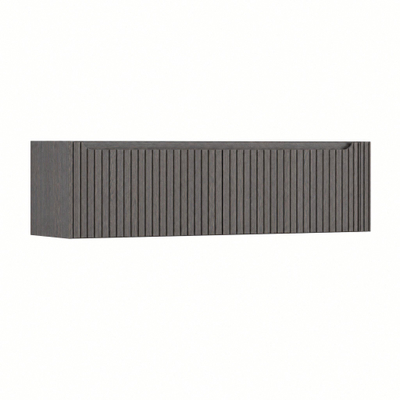 H&R Badmeubelen Juice Wastafelonderkast - 160x45x40cm - rechterhoek afgerond - 3D-front - 2 lades - geïntegreerde greep - wenge
