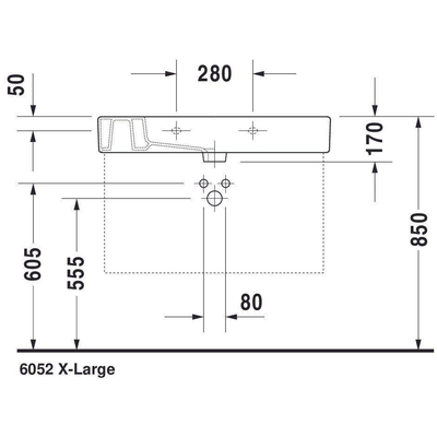 Duravit Vero Meubelwastafel - met kraangat - met overloop - 85x49cm - met wondergliss - wit