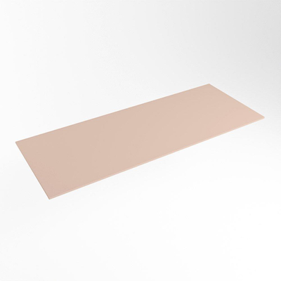 Mondiaz TOP 46 Topblad - 120x46x0.9cm - geschikt voor afdekplaat - Solid surface - Rosee