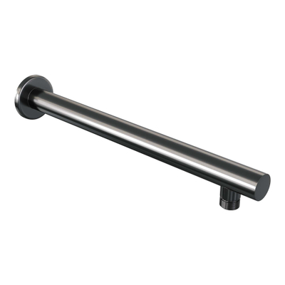 Brauer Gunmetal Edition Regendoucheset inbouw - hoofddouche 20cm - 3 gladde knoppen - rechte wandarm - handdouche staaf 1 stand - PVD - geborsteld gunmetal