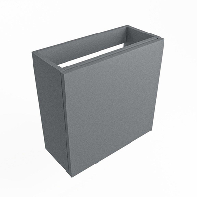 Mondiaz FOWY Meuble sous lave-mains - 50x22x50cm - 1 porte - push to open - softclose - Plata