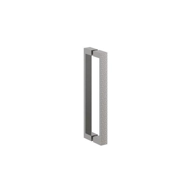 Crosswater Asura Kwartronde Douchedeur - 8mm - 100x80cm - met zijwand - hendel gehamerd - geborsteld RVS