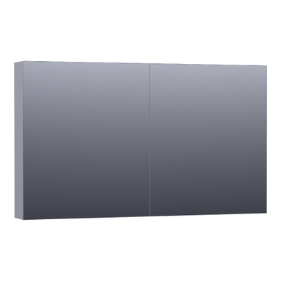 BRAUER Impress spiegelkast – 119x70x15 cm – 2 deuren, dubbelzijdige spiegeldeuren – Grijs mat
