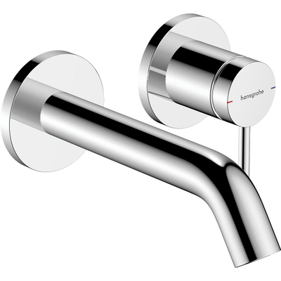 Hansgrohe Tecturis s Eengreeps wastafelkraan - inbouw - voor wandmontage - met uitloop 16 - 5 cm - hoogglans chroom