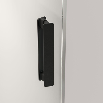 Sealskin Pure Nisdeur - 90x200cm - helder glas - 8mm - antikalklaag - zwart mat