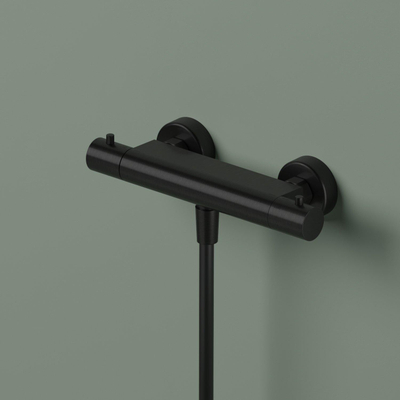 Hotbath Ace Douchemengkraan - thermostatisch - opbouw - zwart geborsteld PVD