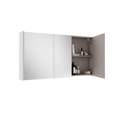 Adema Prime Spiegelkast - 120x63x16cm - inclusief zijpanelen - mat wit