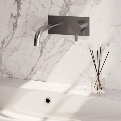 Brauer Brushed Edition Mitigeur lavabo encastrable avec poignée type B1 avec partie encastrable ColdStart Nickel brossé