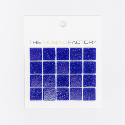 ÉCHANTILLON The Mosaic Factory Amsterdam mosaïque 2x2x0.4cm pour mur et sol pour intérieur et extérieur carrée Verre Bleu cobalt