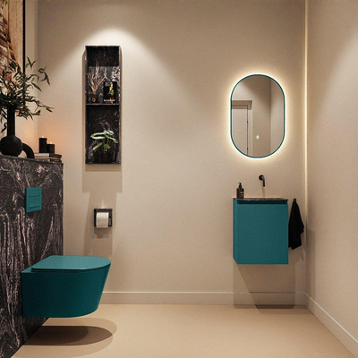 MONDIAZ TURE-DLUX Meuble toilette - 40cm - Smag - EDEN - vasque Lava - position droite - sans trou de robinet