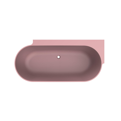 Arcqua Havana Baignoire demi-îlot - 170x80cm - droite - rose mat