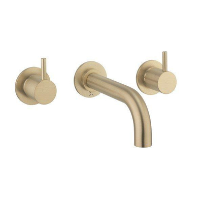 Crosswater MPRO Badkraan - met inbouwdeel - geborsteld messing (goud)