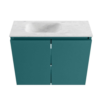 MONDIAZ TURE-DLUX 60cm toiletmeubel Smag. EDEN wastafel Opalo positie links. Met 1 kraangat.
