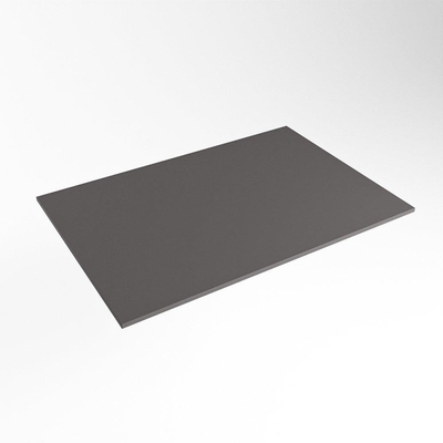 Mondiaz TOP 30 Plateau supérieur - 40x30x0.9cm - adapté comme plaque de recouvrement - Solid surface - Gris foncé