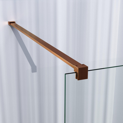 BRAUER Copper Season Inloopdouche - helder glas - 100x200cm - koper geborsteld