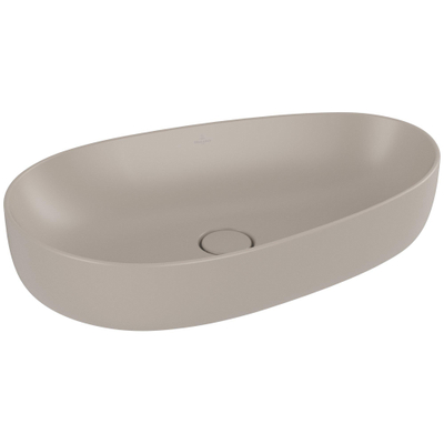 Villeroy & Boch Antao Opzetwastafel - 65x40x14.6cm CeramicPlus - zonder overloop - mat almond (beige)