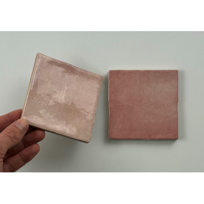 ÉCHANTILLON Terravito Mellina Carreau mural céramique - 10x10cm - 8mm - Rose