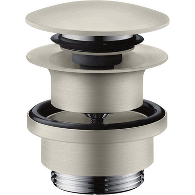Hansgrohe Push Afvoerplug - 1 1/4" klikwaste - voor wastafel- en bidetmengkranen - rvs