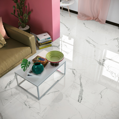 SAMPLE Atlas Concorde Solution Exigo carreau de sol et de mur aspect pierre naturelle Blanc poli