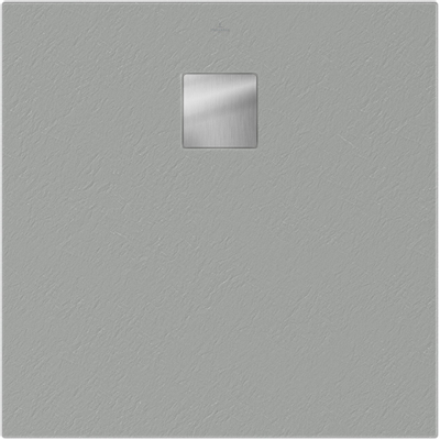 Villeroy & Boch Excello douchebak vierkant - 80x80x4cm - Nature Grey (grijs)