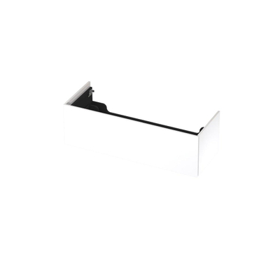 INK Wastafelonderkast - 120x45x37.6cm - 1 lade - push to open - met recht opdekfront - MDF lak - Glans wit