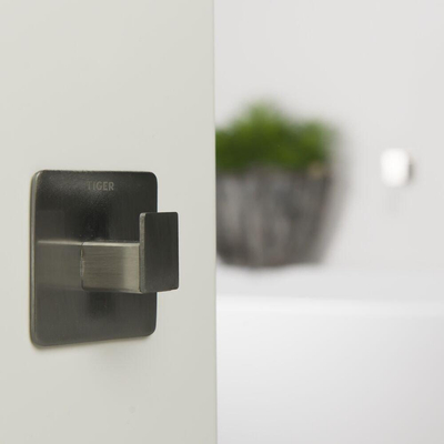 Tiger Haak Pull Square RVS geborsteld 4.5x4.5x2.2cm