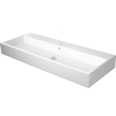 Duravit Vero air Wastafel - geslepen - zonder kraangat - met overloop - 120x47cm - inclusief bevestiging - wit