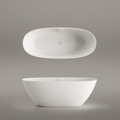 Zeza Element Baignoire îlot- 175x76x60cm - solid surface - blanc mat