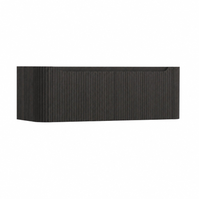 H&R Badmeubelen Juice Wastafelonderkast - 120x45x40cm - afgeronde hoeken - 3D-front - 2 lades - geïntegreerde greep - basalt
