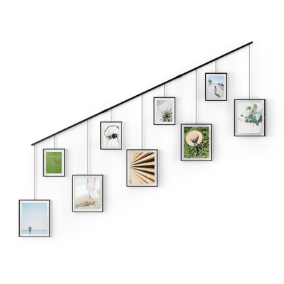 Umbra Exhibit cadre photo 223x4x77cm set de 9 Fer Noir