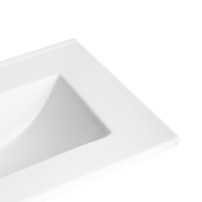 Saniclass Vygo Small Meuble lavabo - 60x40x2cm - 1 trou de robinet - céramique - blanc brillant