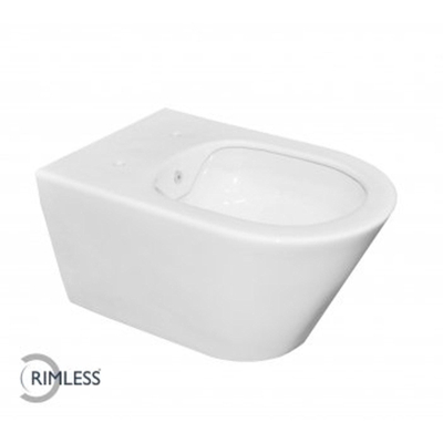 Wiesbaden Stereo wandcloset rimless met bidet functie glans wit OUTLETSTORE