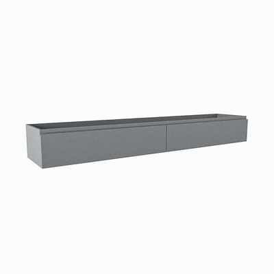 Mondiaz FOGE Meuble sous vasque - 200x41x25cm - 2 tiroirs - softclose - 1 découpe gauche - Plata