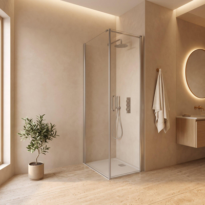 Fortifura Galeria Douchecabine - 60x80x200cm - profiel veiligheidsglas - antikalk - chroom