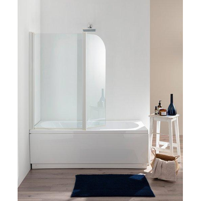 Plieger Royal paroi de baignoire pivotante en verre 6mm 70x40x140cm profil chromé et verre clair