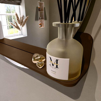 Mondiaz SPOT miroir – Ø 80 cm – avec tablette – Rust (brun)