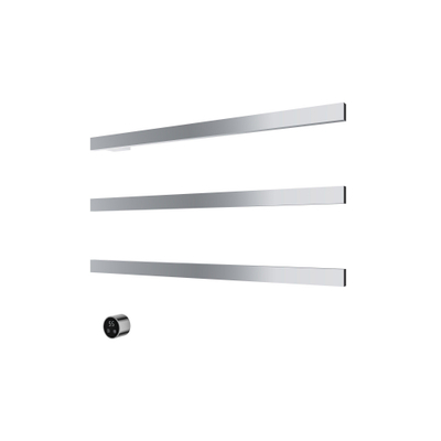 Hotbath &MORE Handdoekradiator - 80x57cm - vierkant - 3 stangen - horizontaal - met schakelaar - chroom