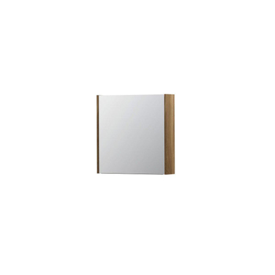 INK SPK1 spiegelkast – 60x60x14 cm – 1 deur, dubbelzijdige spiegeldeurr – Massief eiken Aqua