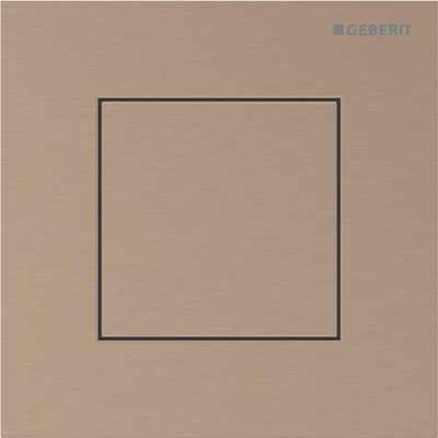 Geberit Type 40 urinioir bedieningsplaat - pneumatisch - vierkant - rood goud/ geborsteld/easy-to-clean - geborsteld roodgoud brons (koper)