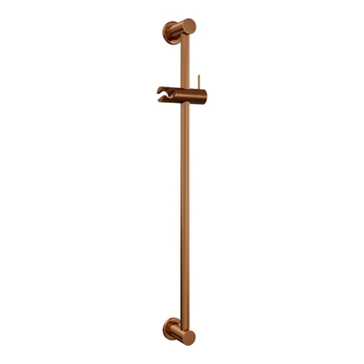 Brauer Copper Carving Badkraan Opbouw - glijstang - 2 functies - 2 carving knoppen - handdouche rond 3 standen - PVD - geborsteld koper