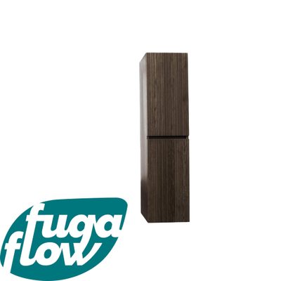 FugaFlow Eccelente Arredo armoire colonne 160cm 2 portes sans poignée bois toffee