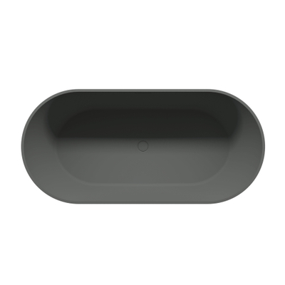 Riho Bilbao Baignoire îlot - 170x80cm - solid surface - Anthracite mat