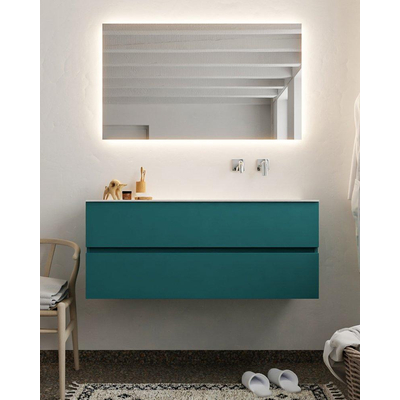 Mondiaz VICA ensemble de meuble de salle de bain - 120cm - meuble sous-vasque smag - 2 tiroirs - lavabo cloud droite - sans trou de robinet version XL 60cm de haut