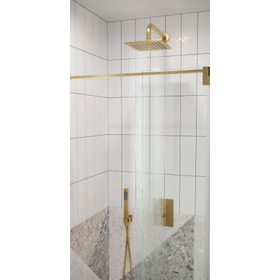 Crosswater WaterSquare Mitigeur douche thermostatique encastrable avec 2 sorties Laiton brossé