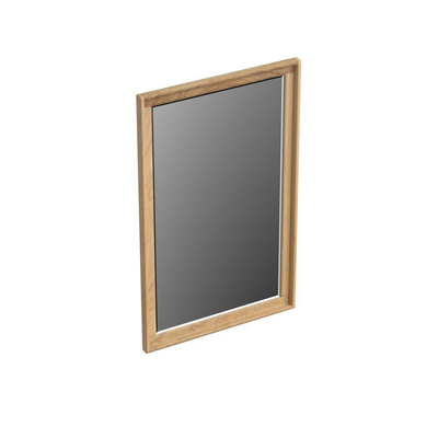 Forzalaqua Reno 2.0 miroir 50x80cm Rectangulaire sans éclairage avec cadre Chêne massif Smoke