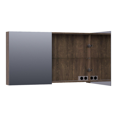 BRAUER Impress armoire de toilette - 120x70x15cm - sans éclairage - 2 portes miroir double face - Grove