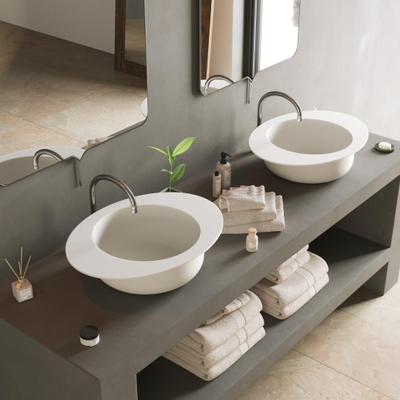 Ideavit Solidcap 3.0 Vasque à poser Ovale 60x45,2x15,5cm Solid surface Blanc mat