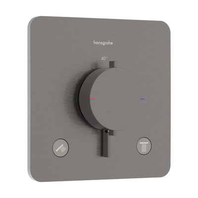 Hansgrohe Ecostat comfort q Inbouw - thermostaat - 2 functies - brushed zwart chroom antraciet